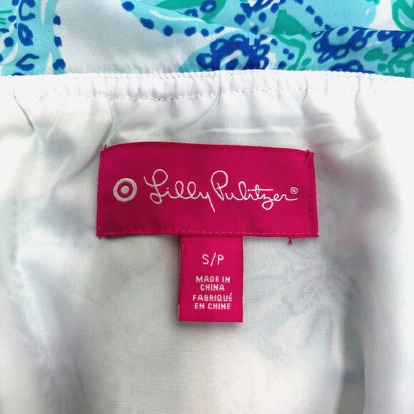 Lilly Pulitzer Target Sea Urchin For You Ruffle Blue Seashell Dress Lined S/P - Picture 4 of 8